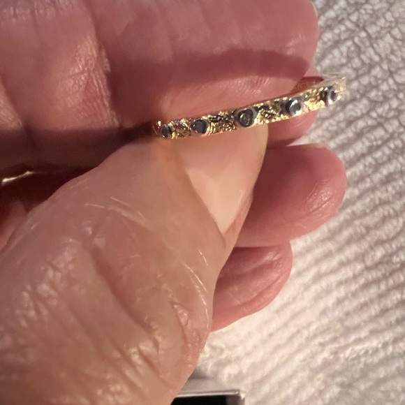 Genuine Diamond 14K Gold Filled HN Stacker Ring - Picture 6 of 10